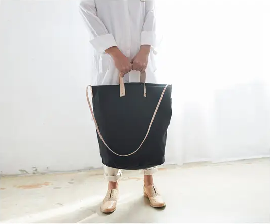 
                  
                    Leather Accent Linen Tote
                  
                