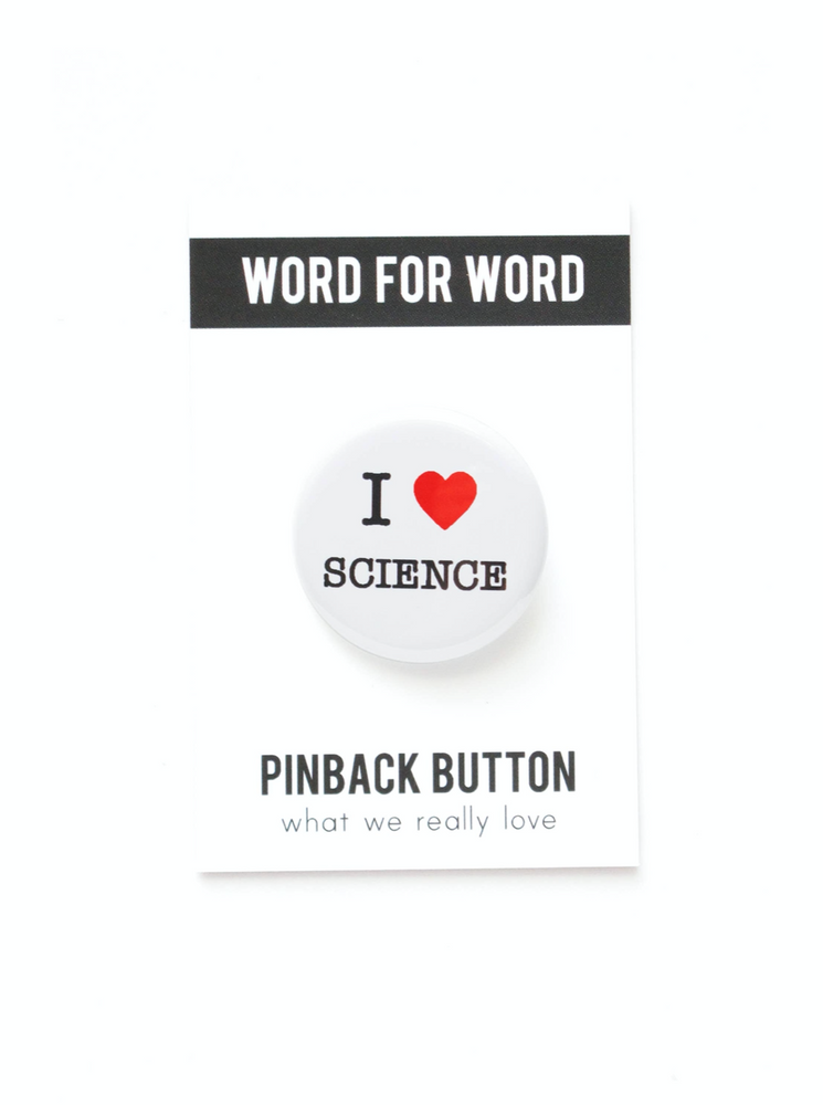 I Love Science Button
