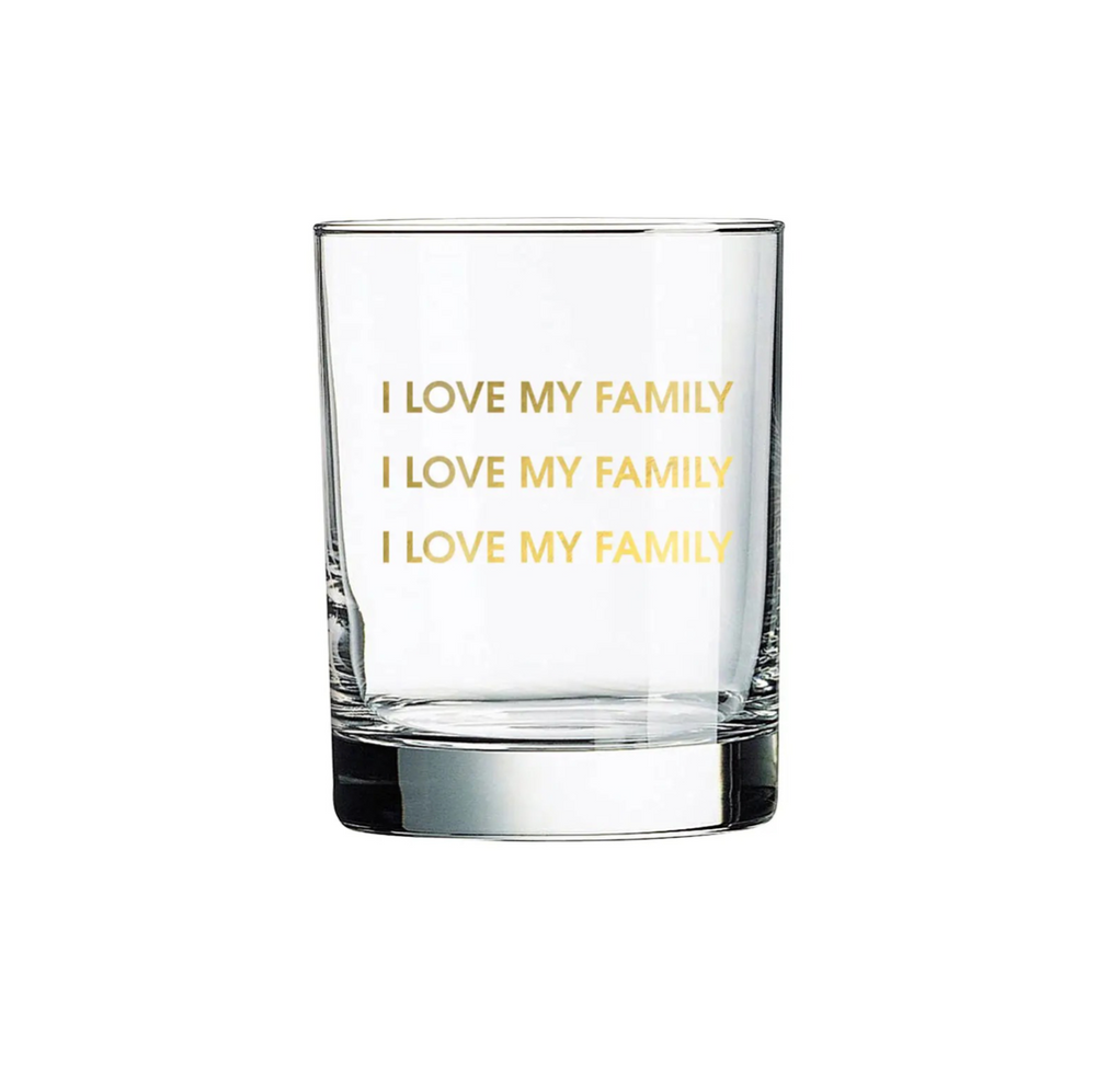 Love My Family Rocks Glass Set